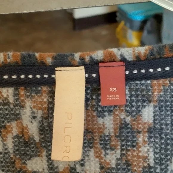 Pilcro Anthropologie Split Neck Notched V Neck Thermal Top Size XS - Picture 6 of 9